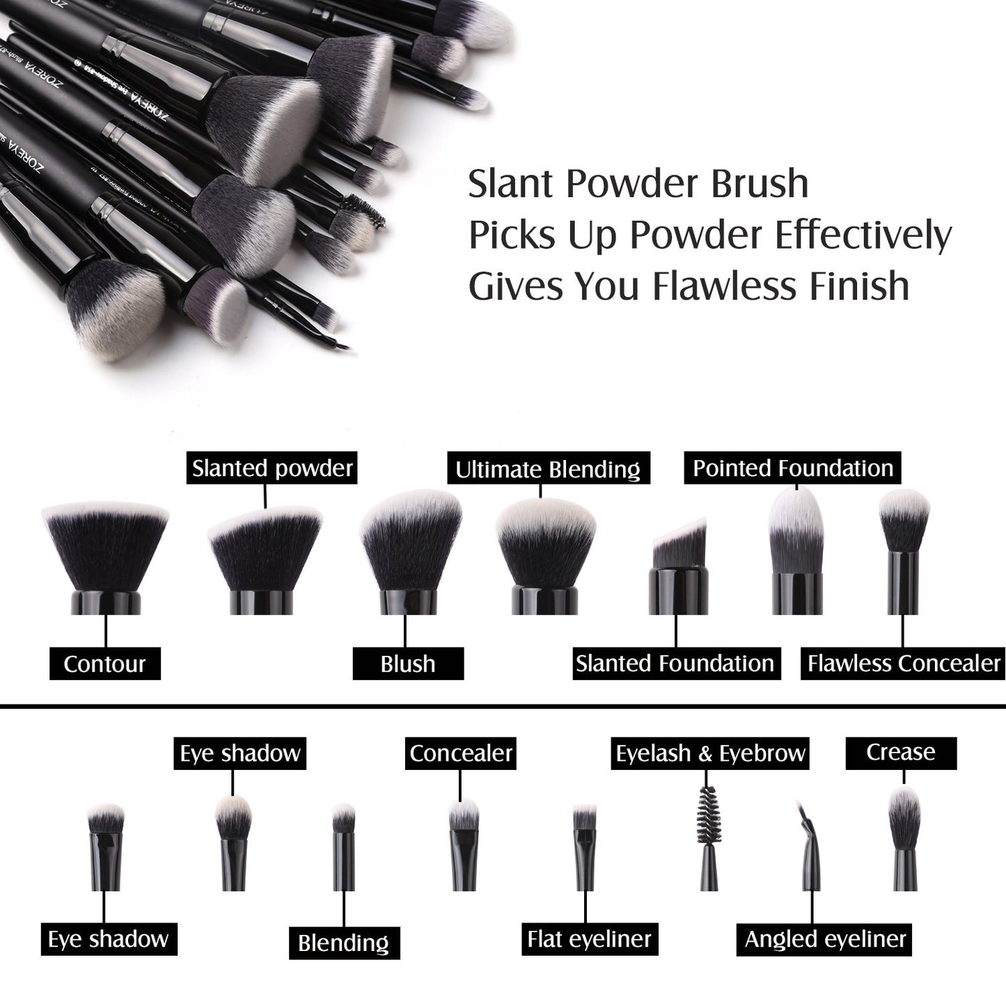 Professional  Makeup Brushes Set of 15 Pcs